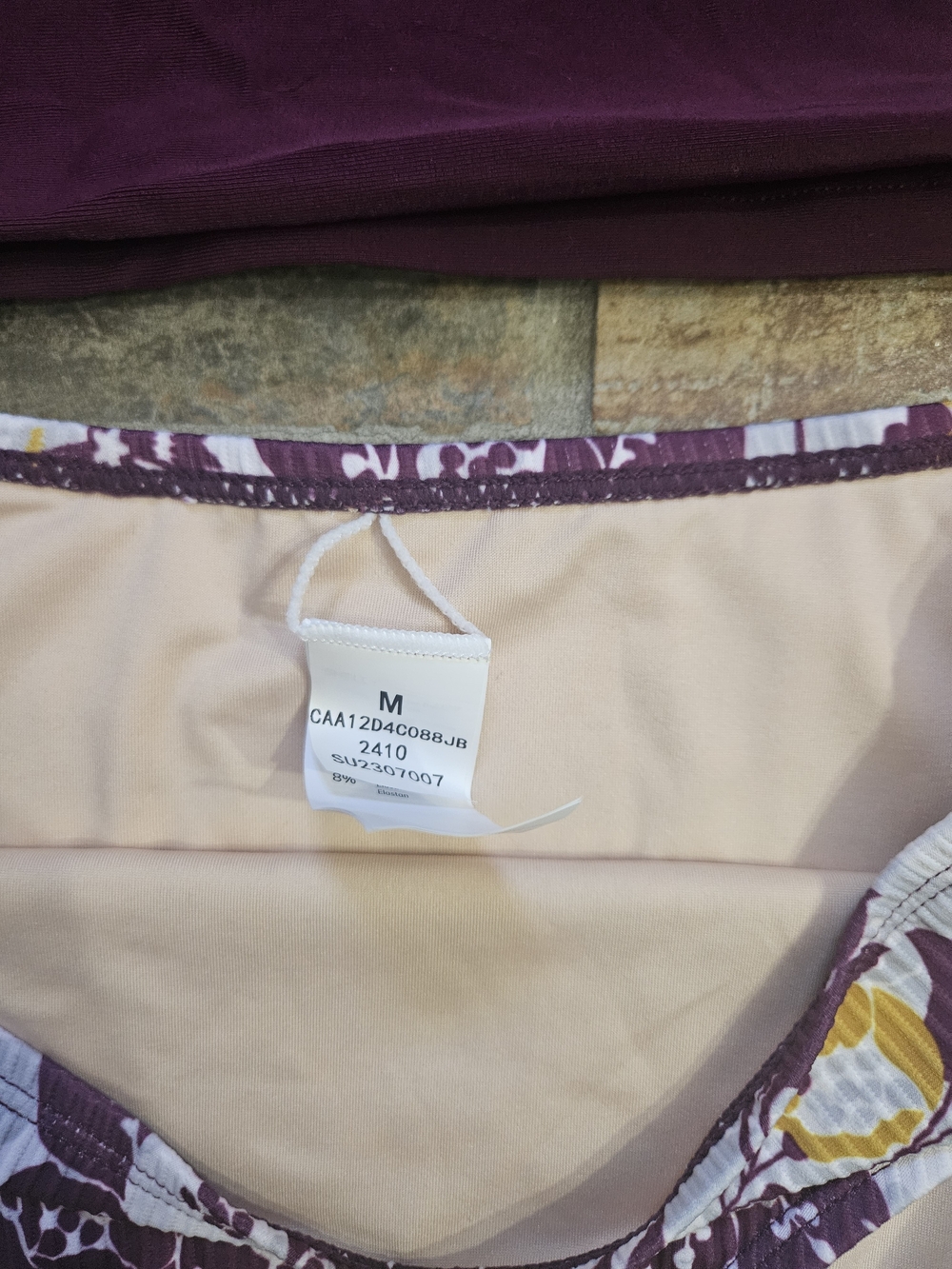 NWT-Medium Cutout V-Neck Tankini Top & Boho Mid Rise Set - Picture 4 of 6